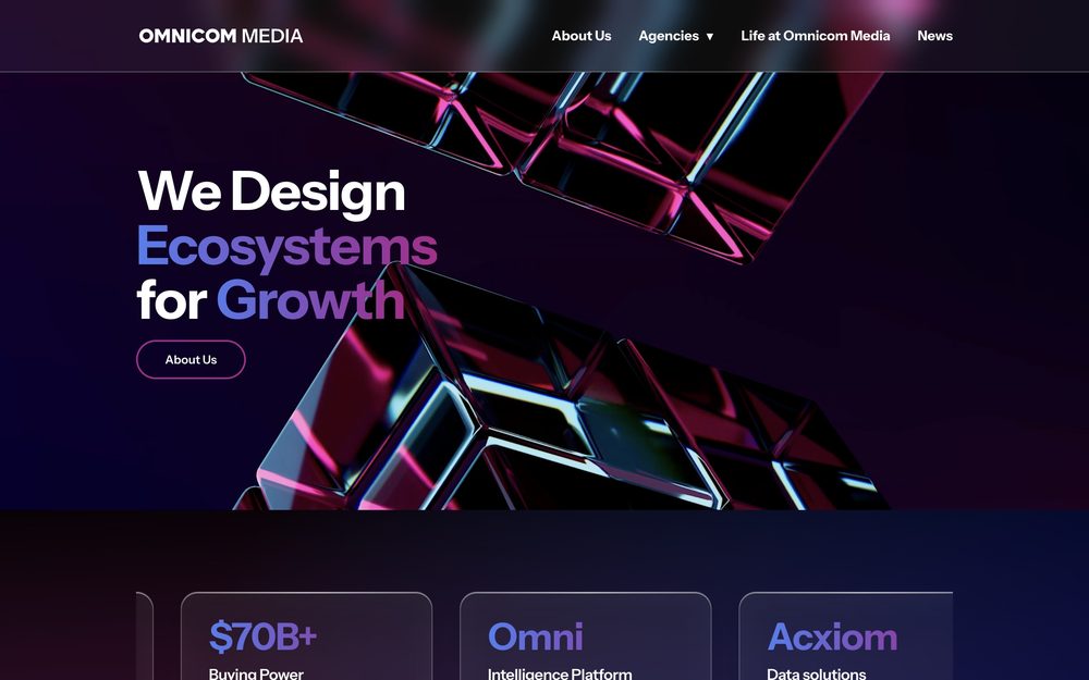 Captura de la web de Omnicom Media (OMG Perú), agencia de marketing en Perú