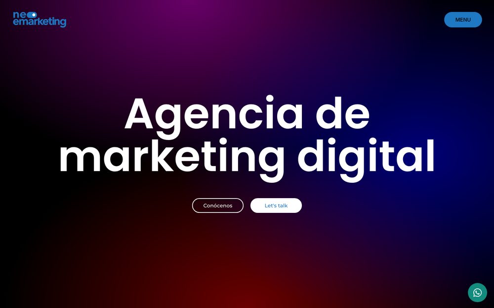 Captura de la web de Neo e-marketing, agencia SEO en México