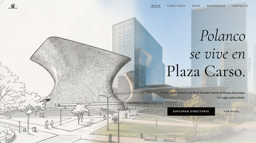 Plaza Carso — sitio web para complejo cultural Grupo Carso