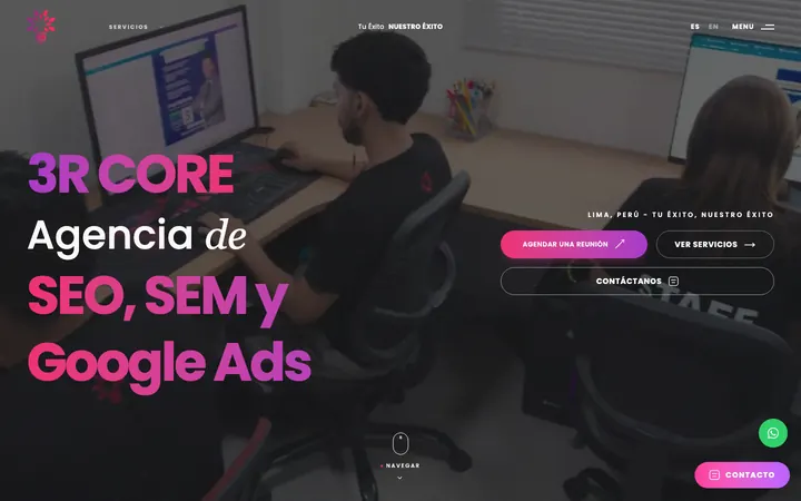 Captura de la web de 3R Core
