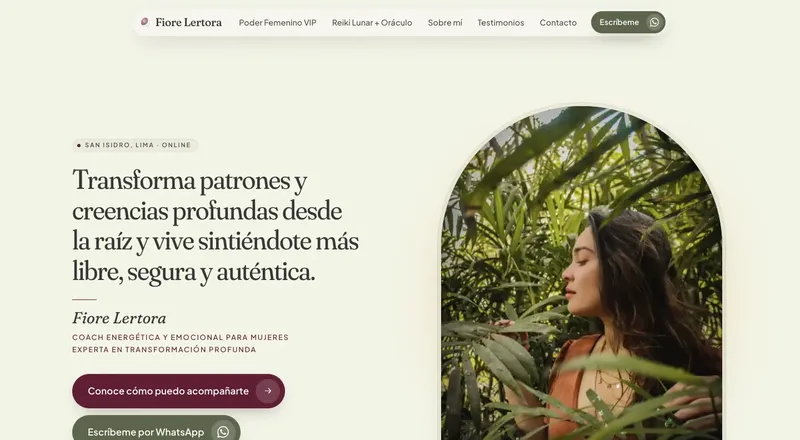 Captura de la web de Fiore Lertora