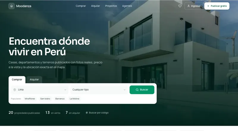 Captura de la web de Moodanza